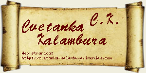 Cvetanka Kalambura vizit kartica